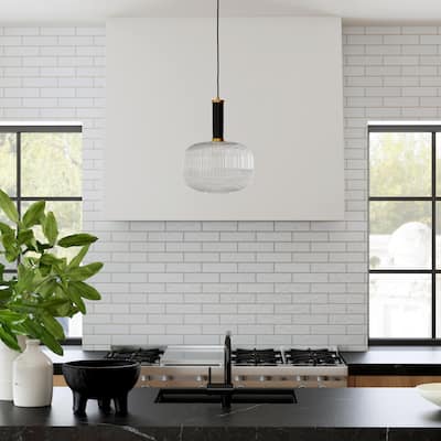Corey 1-Light Glass Pendant by Kosas Home
