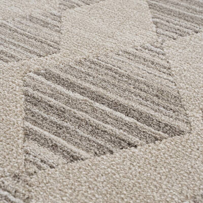 Hauteloom Casablanca Collection Bohemian Farmhouse High Pile Area Rug