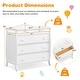 preview thumbnail 35 of 34, Costway 3 Drawer Baby Changing Table Infant Diaper Changing Station - See Details