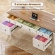 preview thumbnail 146 of 156, Farmhouse Executive L Shaped Desk Home Office Desk with Drawers and Storage Cabinet & Power Outlet