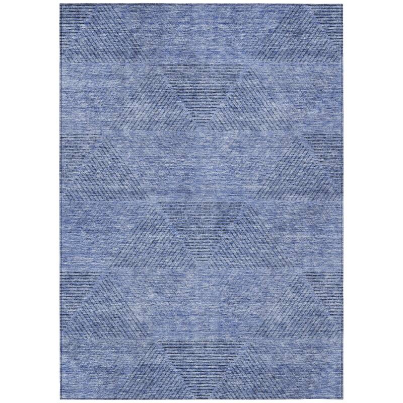 Machine Washable Indoor/ Outdoor Chantille Contemporary Prism Rug