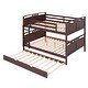 preview thumbnail 4 of 7, Full-Over-Full Size Sturdy Wooden Bunk Bed with Twin size Trundle,Separable Bunk Bed for Bedroom