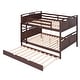 preview thumbnail 4 of 7, Versatile Full over Full Bunk Bed with Twin Trundle - Separable Design - Solid Wood Slats - Bedroom Furniture