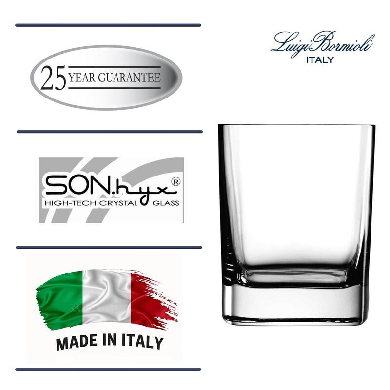 Luigi Bormioli Set of 6 Strauss DOF Drinking Glasses - 11.75 oz