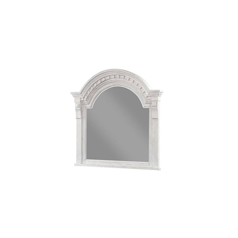 Faith Charming Transitional Mirror Unique Shape and Elegant Design - Antique White - Antique White