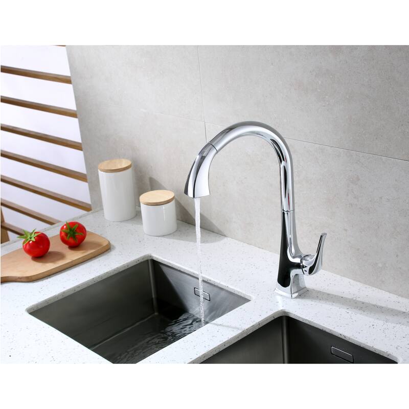 Ultra Faucets Quest Collection Single-Handle Kitchen Faucet With Pull-Down Spray