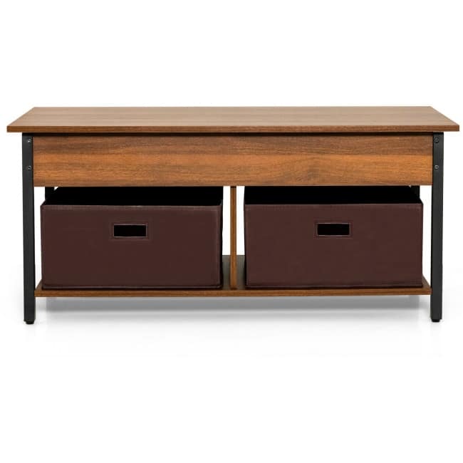 Lift Top Coffee Table Central Table with Drawers and Hidden Compartment for Living Room - 42" x 19.5" x 19" (L x W x H)