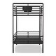 preview thumbnail 14 of 17, Wini Industrial Black 3-Piece Gel Memory Mattress & Metal Bunk Bed Set by Furniture of America