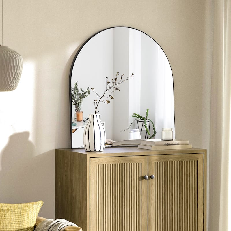 Arch Wall Mounted 34 x 32 Bathroom Vanity Mirror Unique Decor