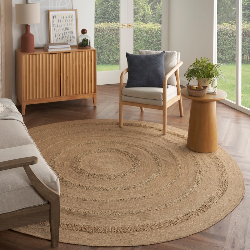 Nourison Natural Seagrass Indoor/Outdoor Solid Area Rug