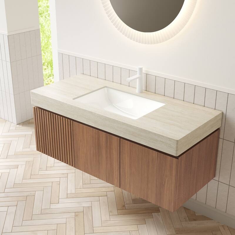 48" Bathroom Vanity with Sintered Stone countertop and Sink