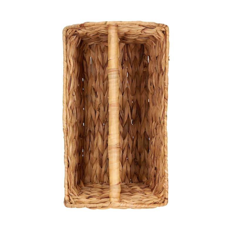 Household Essentials Water Hyacinth Wicker Magazine Basket