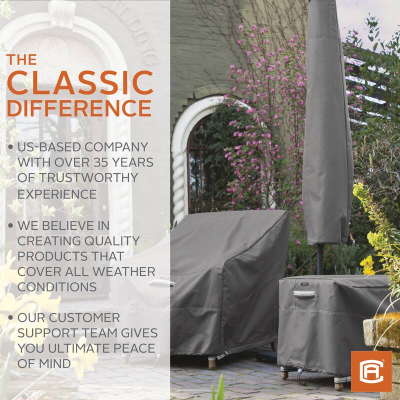Classic Accessories Ravenna Water-Resistant 72 Inch Rectangular/Oval Patio Table Cover
