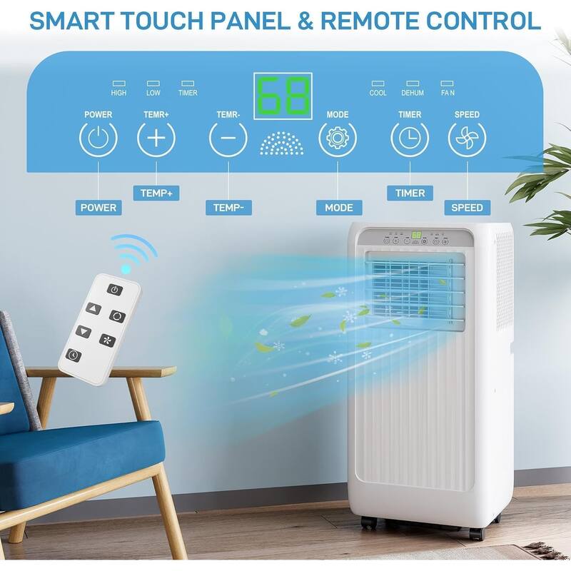 Portable Air Conditioner , 3-IN-1 Quiet Portable AC Unit with Remote Control