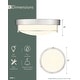 preview thumbnail 10 of 12, 12 Inch 2-Light Flush Mount Light Fixture, Modern Ceiling Light