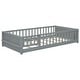 preview thumbnail 22 of 23, Twin Size Floor Platform Bed with Built-In Book Storage Rack and Door