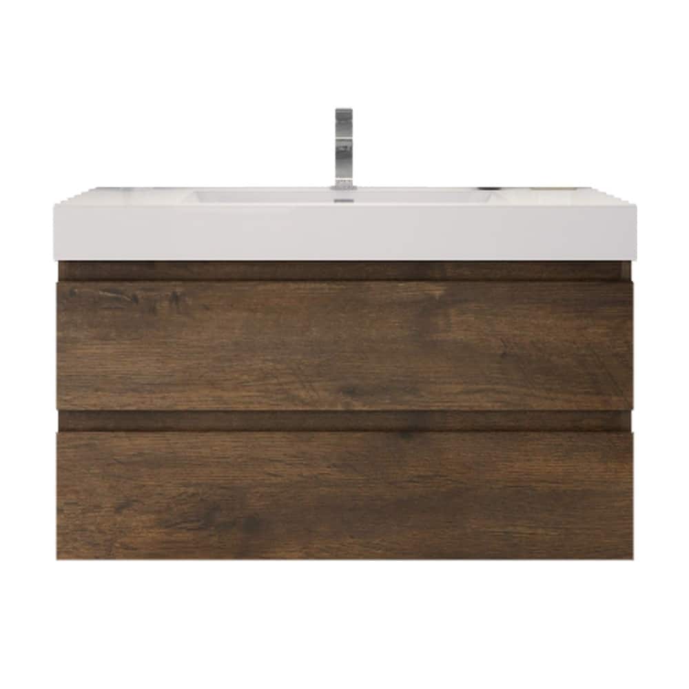 Baillie 42'' Wall-Mounted Vanity with Reinforced Acrylic Sink