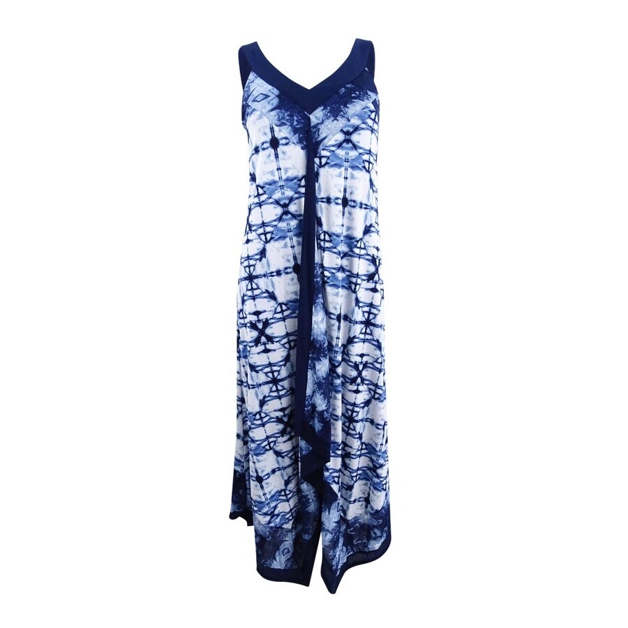 Shop Style Co Women S Printed Handkerchief Hem Maxi Dress Xs