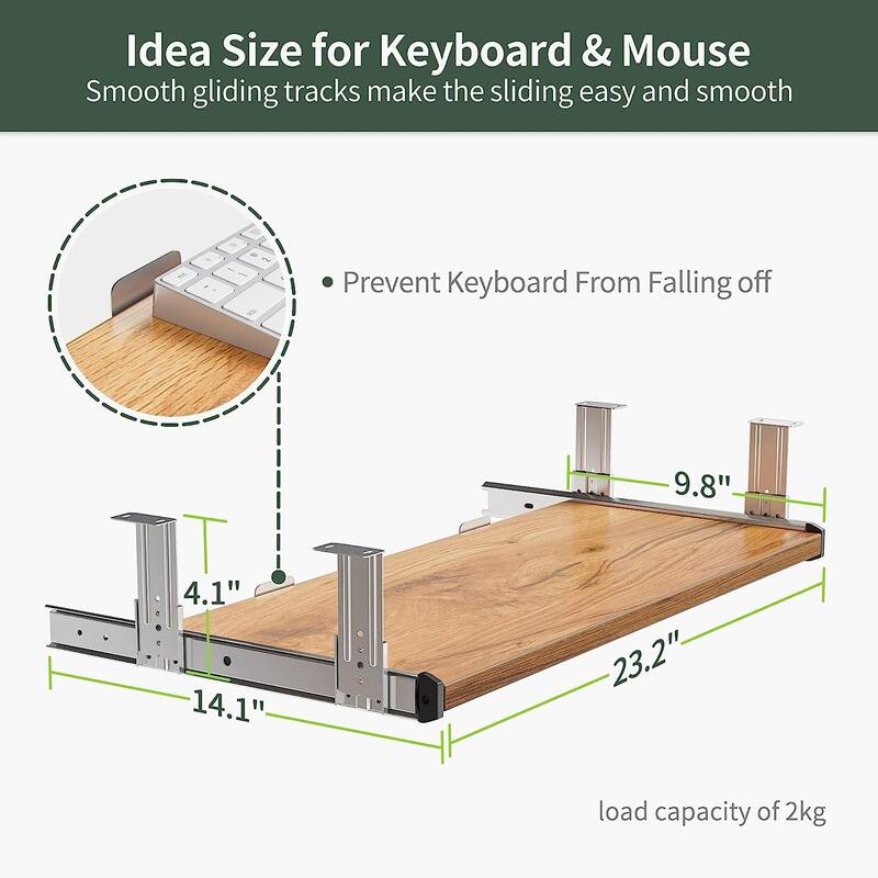 FEZIBO/Home Office Furniture/Wood/Desk With Keyboard Tray/Desks