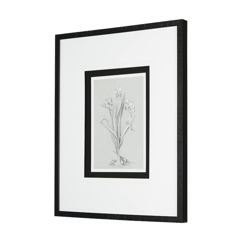 Botanical Sketches III (Grey) Framed Art Print