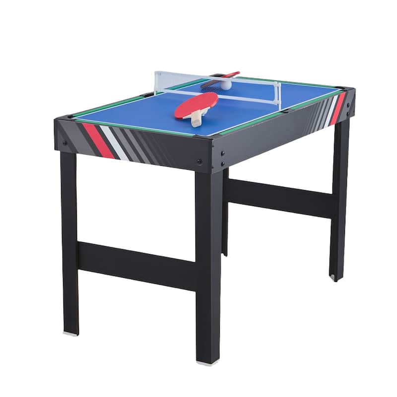 48 Inch 4-in-1 Combo Game Table with Steel Locks Ideal for Basements or Recreation Rooms Suitable for All Ages