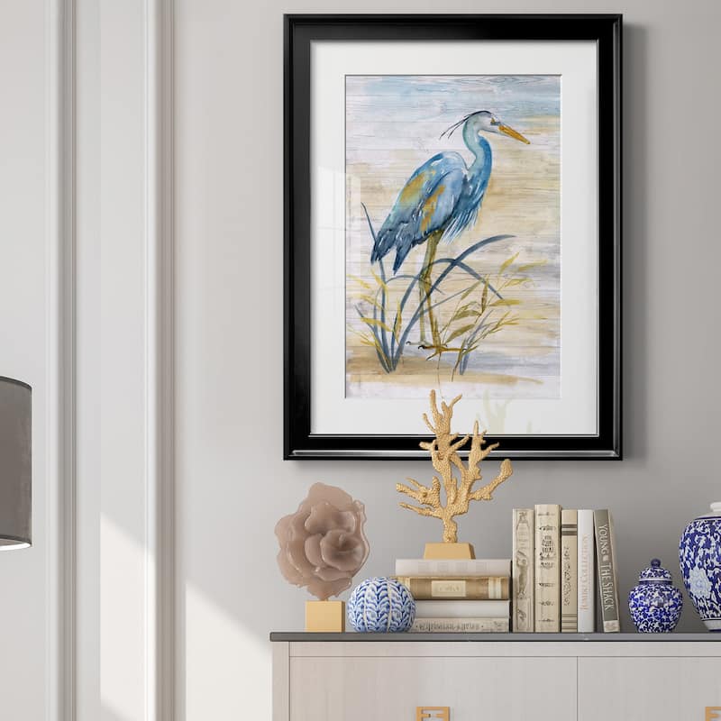 Blue Heron I Premium Framed Print - Ready to Hang