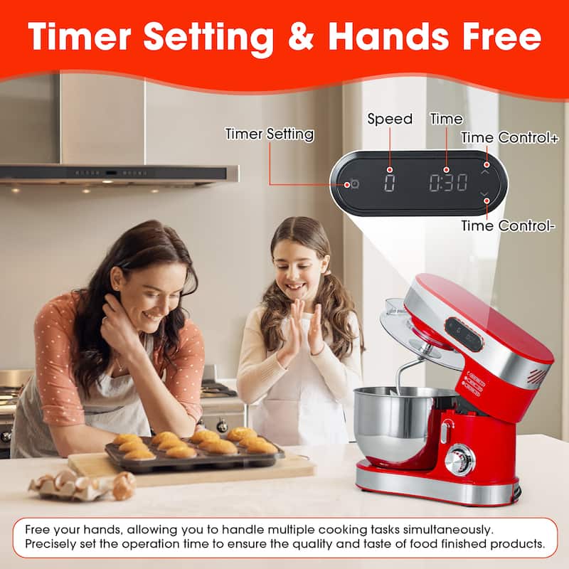 5.5-Quart Modern 6 Speeds Tilt-Head Kitchen Stand Mixer