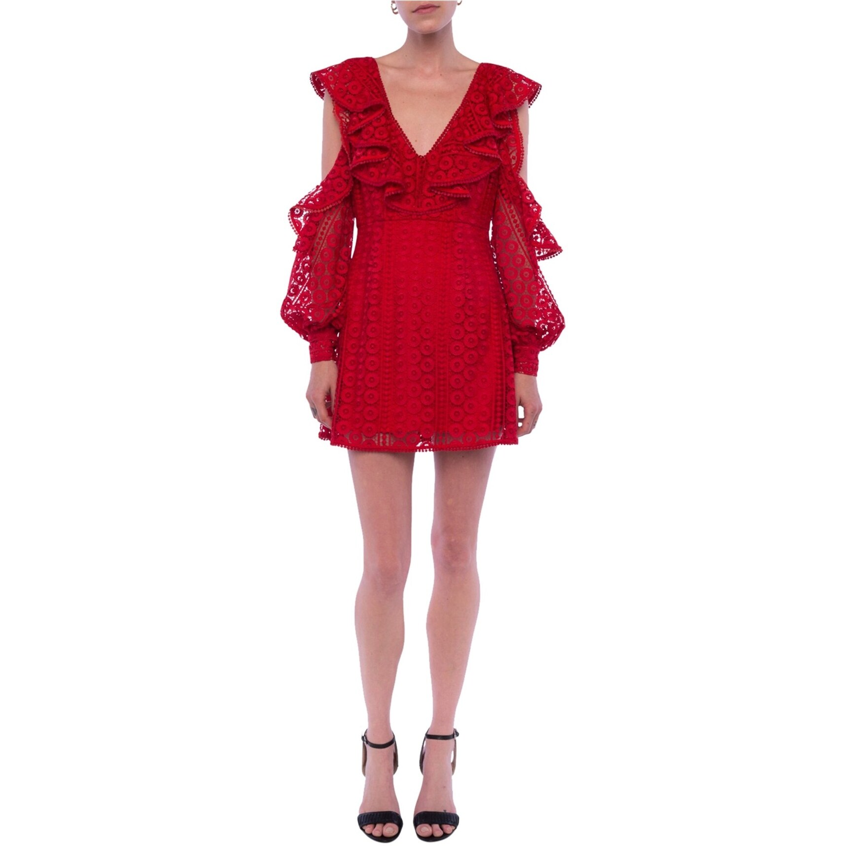 French Connection Womens Lace Cold Shoulder Dress,, Red, 2 - Bed Bath & Beyond - 41853947 French Connection Womens Lace Cold Shoulder Dress,, Red, 2 - Bed Bath & Beyond - 41853947