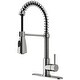 preview thumbnail 15 of 90, VIGO Brant Pull-Down Kitchen Faucet Faucet with Deck Plate - Stainless Steel