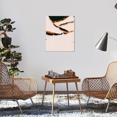 Wynwood Studio Canvas Abstract Snow capped Mountains White Modern & Contemporary Wall Art Canvas Print