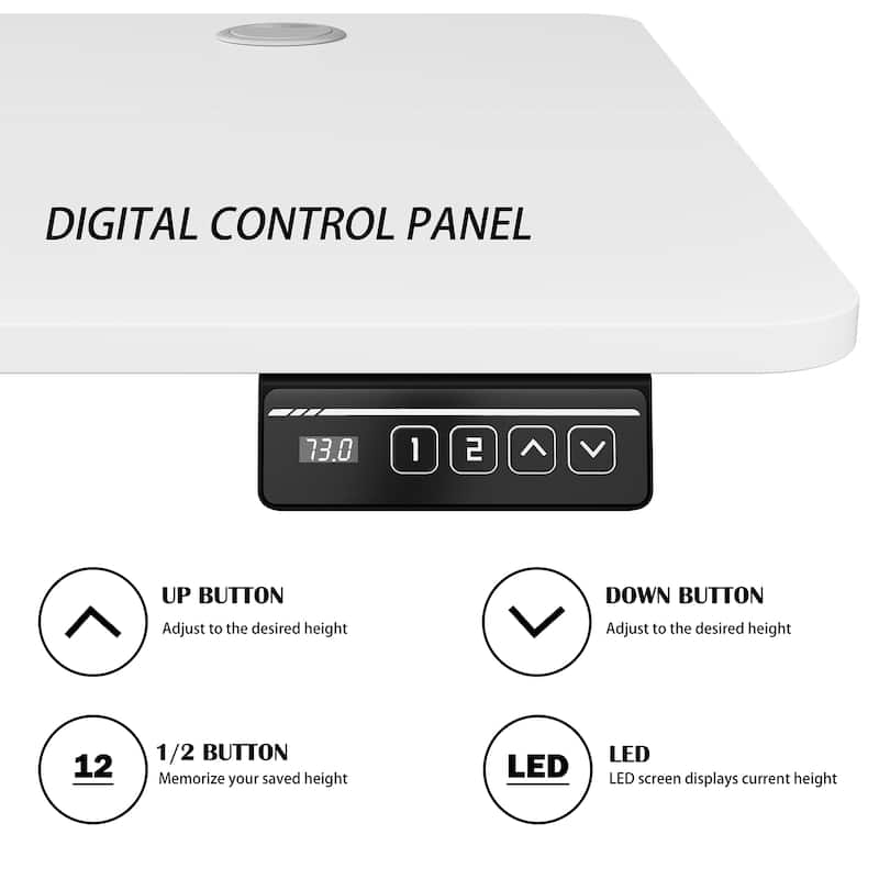Futzca Height Adjustable Electric Standing Desk, Computer Office Desk