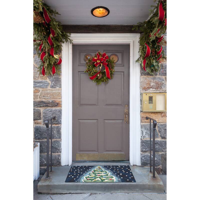 Liora Manne Frontporch Xmas Tree Indoor/Outdoor Mat