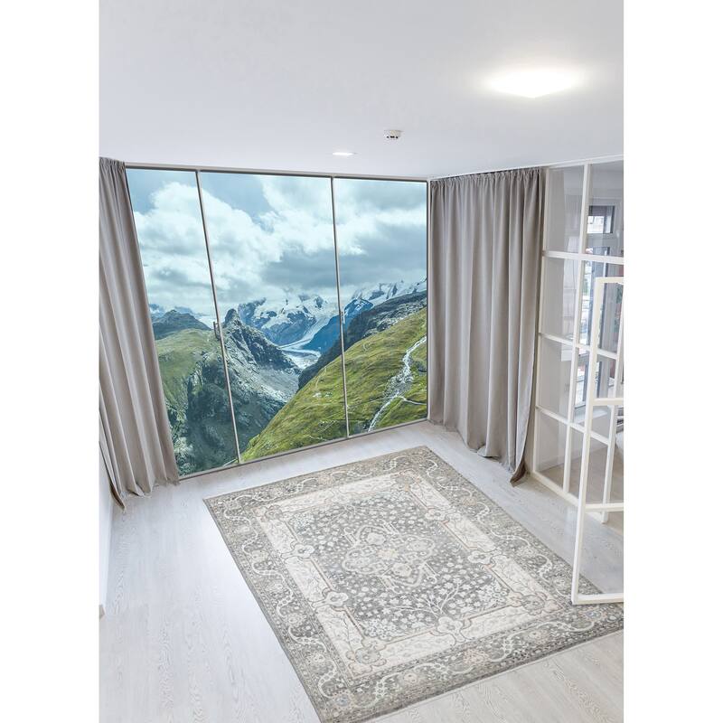 ECARPETGALLERY Hand-knotted Heritage Dark Grey Rug - 7'11 x 10'0