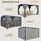 preview thumbnail 11 of 188, EROMMY Outdoor Louvered Pergola Gazebo with Adjustable Aluminum Rainproof Roof