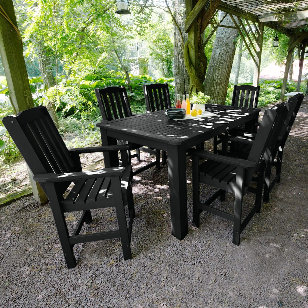 Lehigh 7-Piece Outdoor Dining Set - 42" x 72" Table, Counter-height
