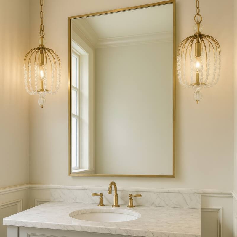 Varaluz Voliere 1-Light Crystal Pendant - Havana Gold