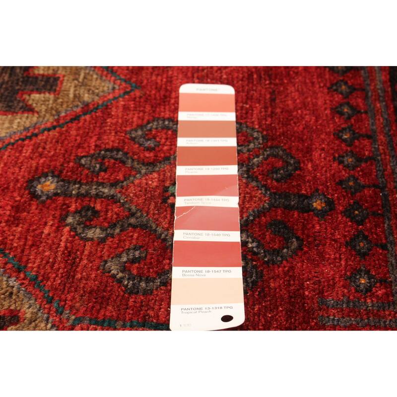 ECARPETGALLERY Hand-knotted Melis Vintage Red Wool Rug - 4' 11" x 9' 10"