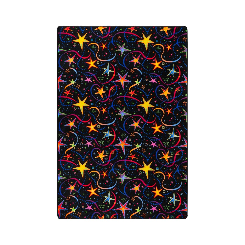 2'x7' area rug in Fluorescent - durable soft decorative rug for home, living room & bedroom - 9'3" x 12'3"