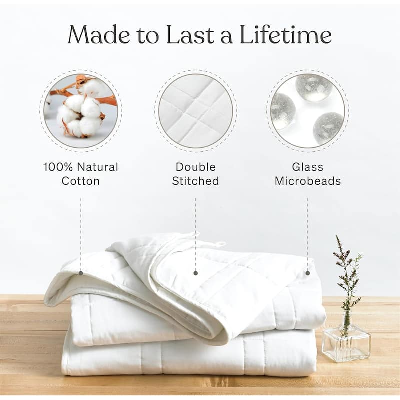 Cool Cotton Weighted Blanket - 12lb Throw