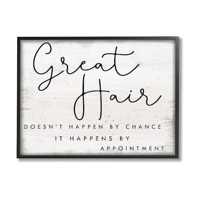 Stupell Great Hair By Appointment Sign Distressed Beauty Salon Framed Wall Art