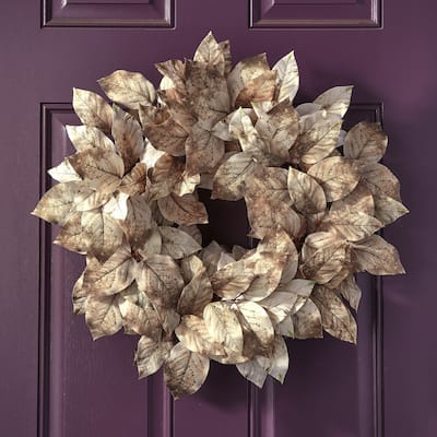 24" Autumn Salal Leaf Wreath