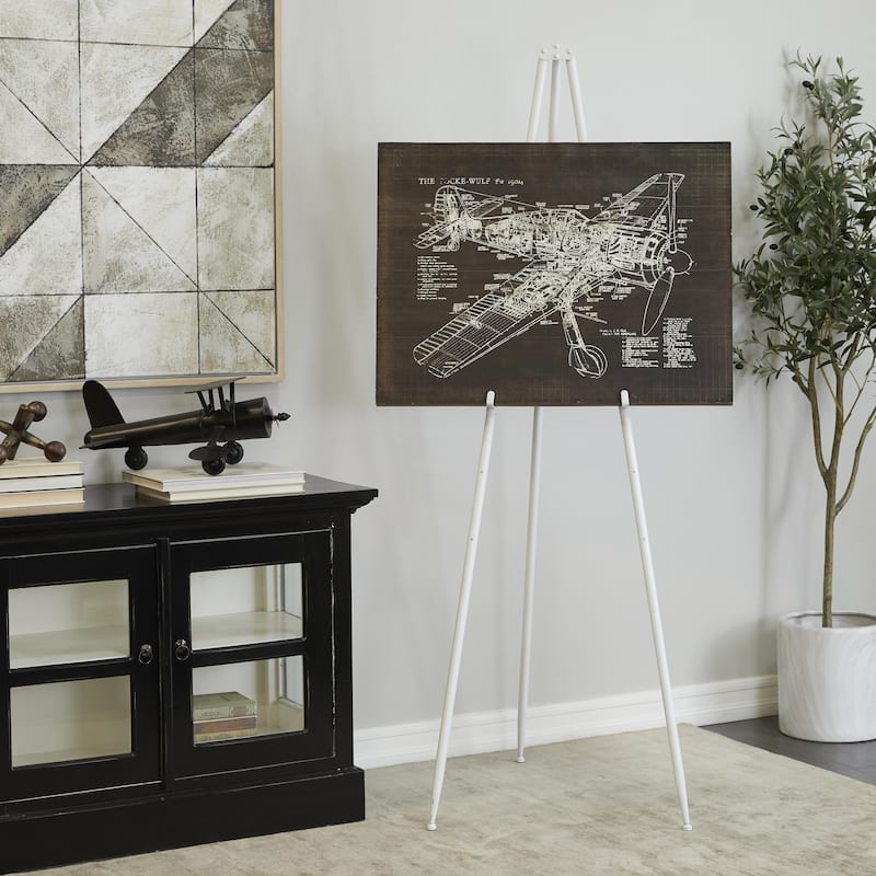 Metal Extra Large Adjustable 3 Tier Display Easel with Foldable Stand - Black or White - Roche River Decor