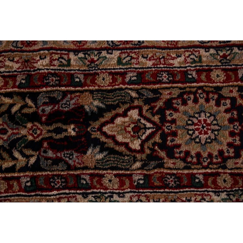 Vegetable Dye Kashan Indian Area Rug Handmade Wool Carpet - 8'2"x 11'5"