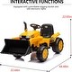 preview thumbnail 4 of 5, Ride On Excavator,12V Kids Electric Excavator Vehicle Construction Truck with Remote Control, Adjustable Bucket,Digging Handle