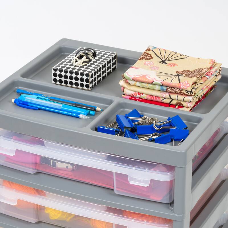 IRIS USA® Scrapbook Drawer Cart - Gray
