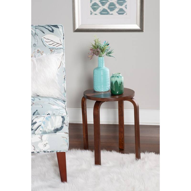 Porch & Den Munroe 17-inch Wenge Stackable Stool (Set of 4)