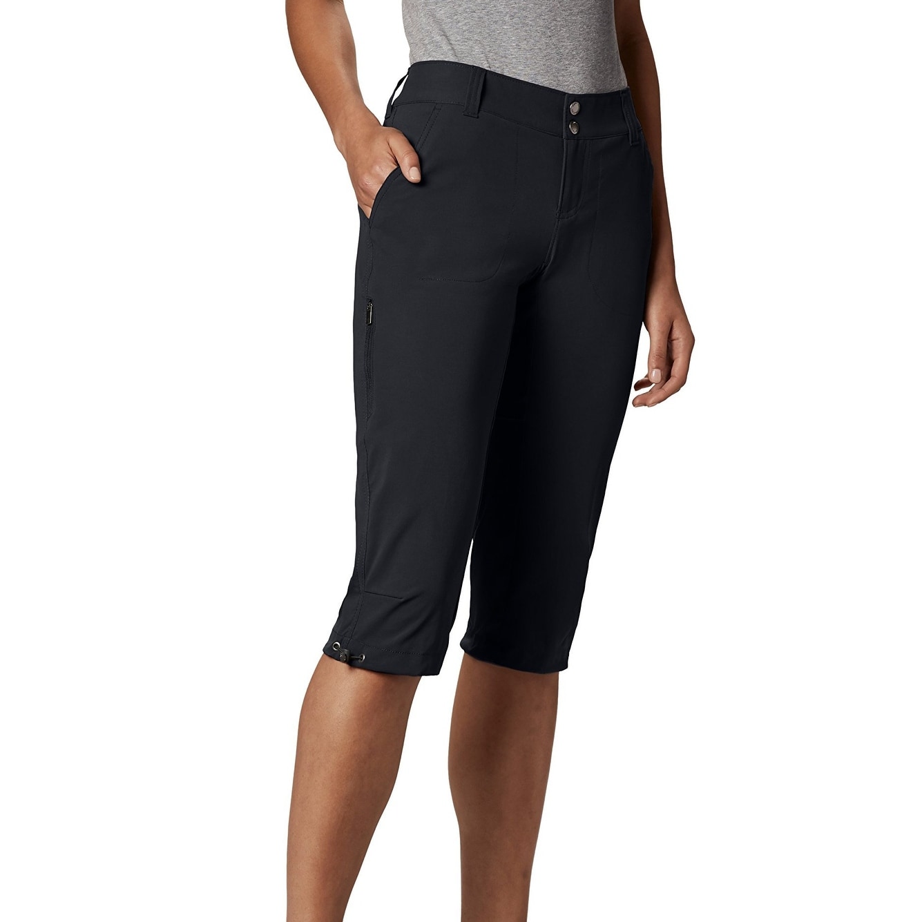 Columbia Womens Black Size 12 Bermuda Omni Shield Cinched Classic Shorts Overstock