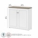 preview thumbnail 14 of 30, Fairview Storage Cabinet with Doors and Shelves by Bush Furniture - 31.73"L x 12.76"W x 30.71"H