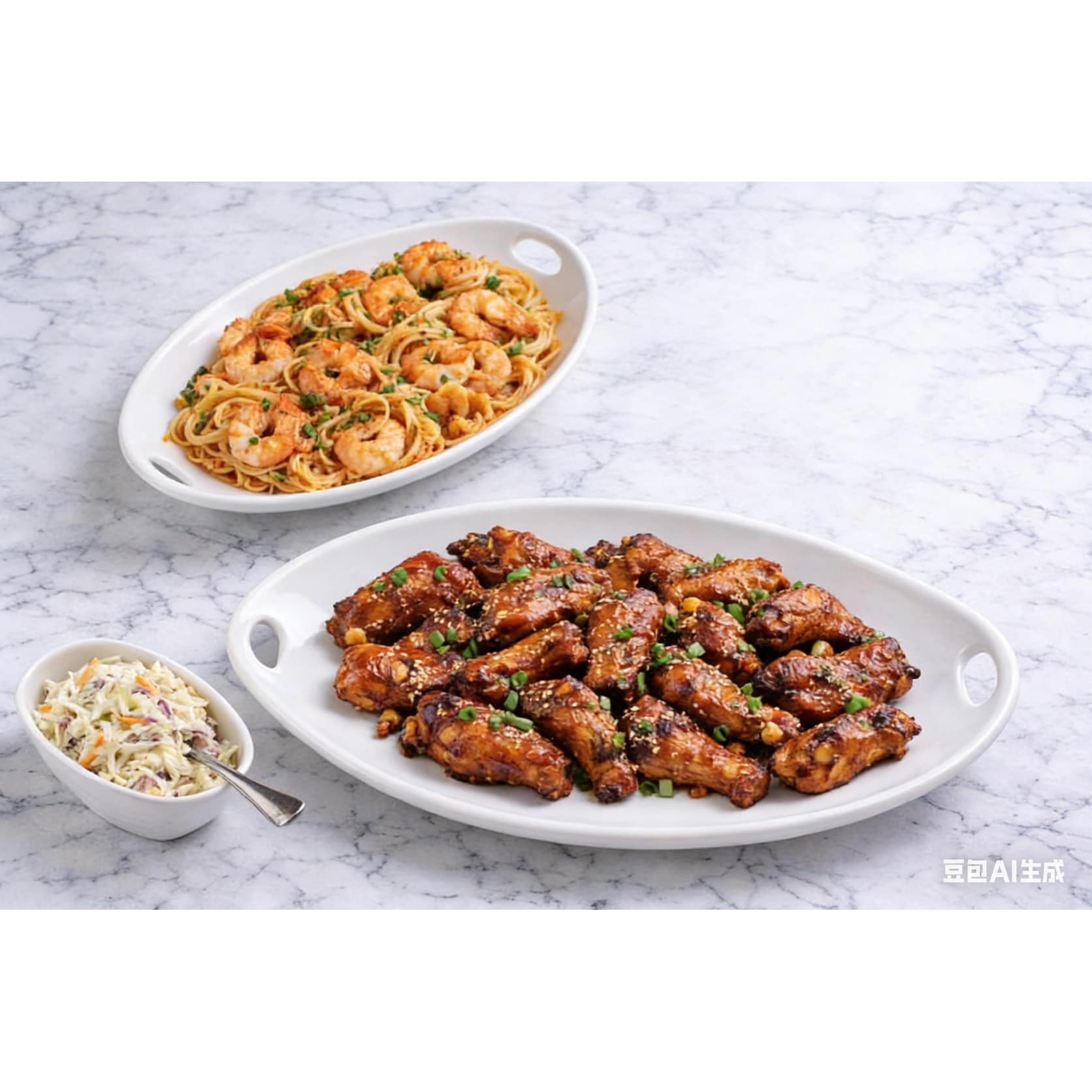 Euro Essential Classic Lisbon White Oval Platter with Loop Handle