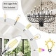 preview thumbnail 5 of 29, Modern Farmhouse Candle Chandelier Black Large Wagon Wheel Chandeliers
